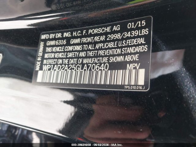 Photo 8 VIN: WP1AD2A25GLA70640 - PORSCHE CAYENNE 