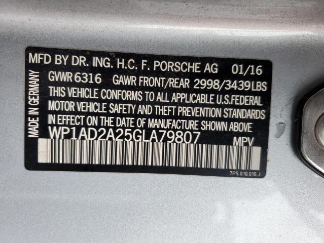 Photo 12 VIN: WP1AD2A25GLA79807 - PORSCHE CAYENNE 