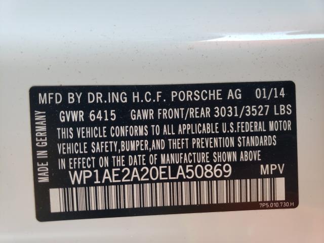 Photo 9 VIN: WP1AE2A20ELA50869 - PORSCHE CAYENNE S 