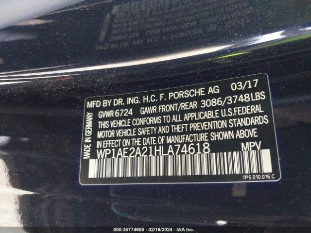 Photo 8 VIN: WP1AE2A21HLA74618 - PORSCHE CAYENNE E-HYBRID 