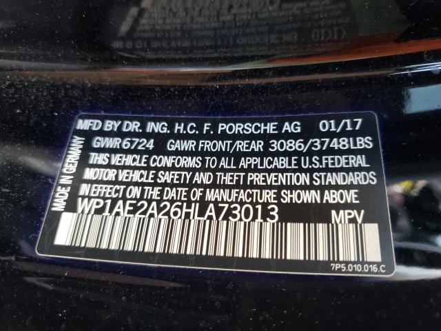 Photo 9 VIN: WP1AE2A26HLA73013 - PORSCHE CAYENNE SE 