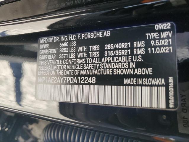 Photo 12 VIN: WP1AE2AY7PDA12248 - PORSCHE CAYENNE E- 