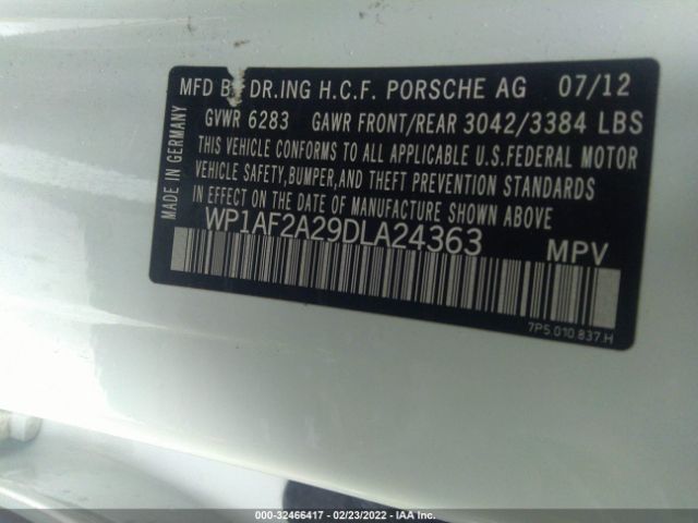 Photo 8 VIN: WP1AF2A29DLA24363 - PORSCHE CAYENNE 