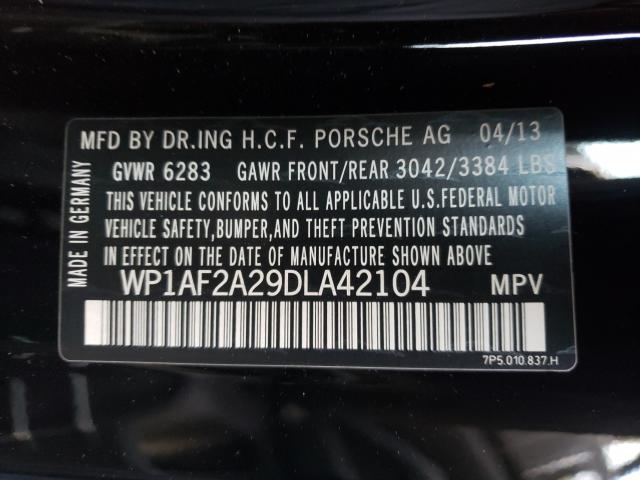 Photo 9 VIN: WP1AF2A29DLA42104 - PORSCHE CAYENNE 