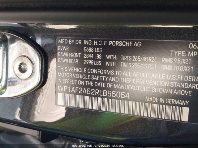 Photo 8 VIN: WP1AF2A52RLB55054 - PORSCHE MACAN 