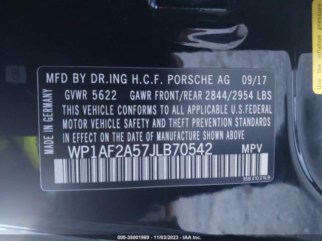 Photo 8 VIN: WP1AF2A57JLB70542 - PORSCHE MACAN 