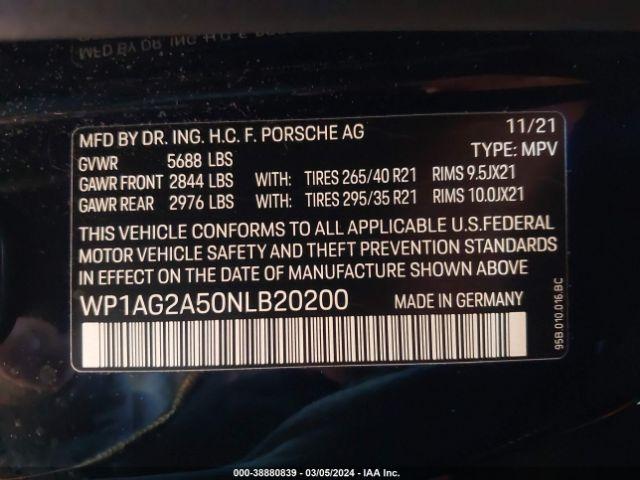 Photo 8 VIN: WP1AG2A50NLB20200 - PORSCHE MACAN 