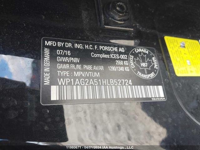 Photo 8 VIN: WP1AG2A51HLB52724 - PORSCHE MACAN 