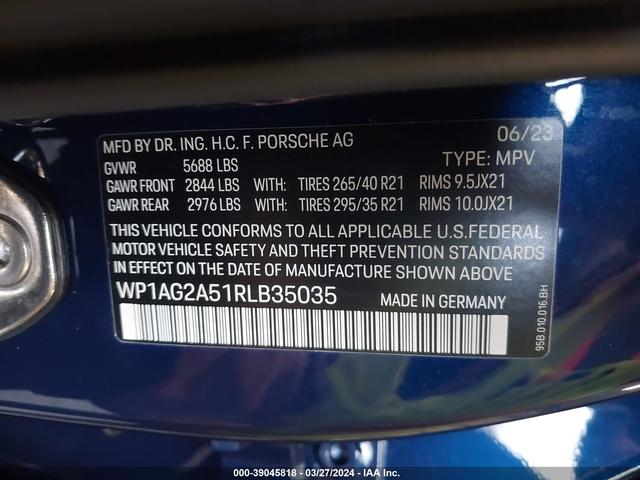 Photo 8 VIN: WP1AG2A51RLB35035 - PORSCHE MACAN 