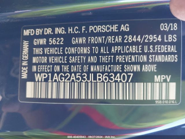 Photo 8 VIN: WP1AG2A53JLB63407 - PORSCHE MACAN 