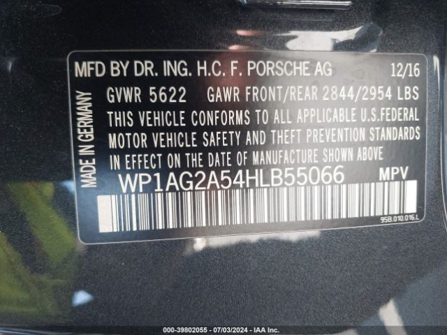 Photo 8 VIN: WP1AG2A54HLB55066 - PORSCHE MACAN 