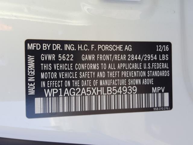 Photo 9 VIN: WP1AG2A5XHLB54939 - PORSCHE MACAN 