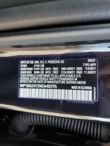 Photo 12 VIN: WP1BA2AY2NDA48295 - PORSCHE CAYENNE CO 