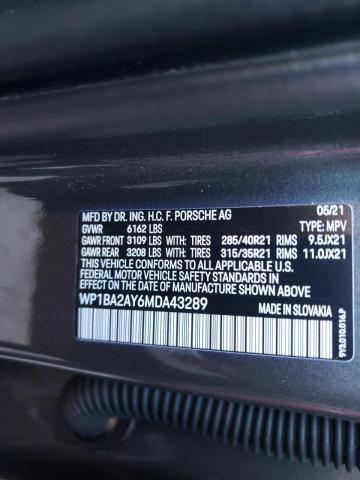 Photo 9 VIN: WP1BA2AY6MDA43289 - PORSCHE CAYENNE CO 