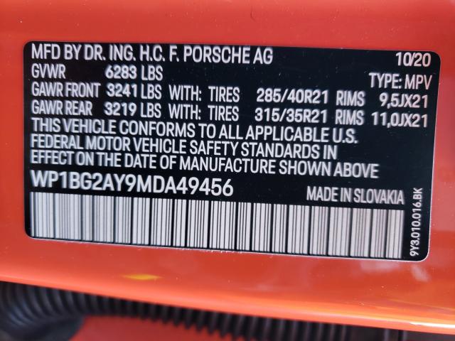 Photo 9 VIN: WP1BG2AY9MDA49456 - PORSCHE CAYENNE GT 