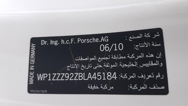 Photo 2 VIN: WP1ZZZ92ZBLA45184 - PORSCHE CAYENNE 