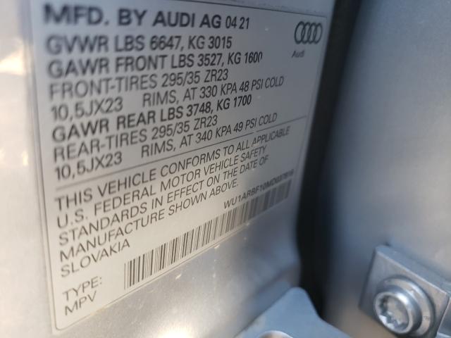 Photo 9 VIN: WU1ARBF10MD037816 - AUDI Q8 