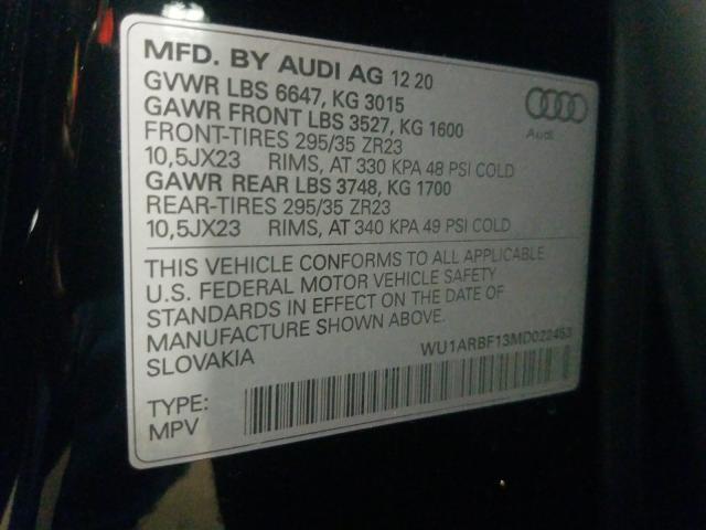 Photo 9 VIN: WU1ARBF13MD022453 - AUDI RS Q8 