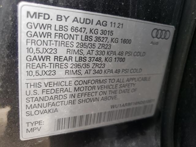 Photo 13 VIN: WU1ARBF16ND010671 - AUDI RS Q8 