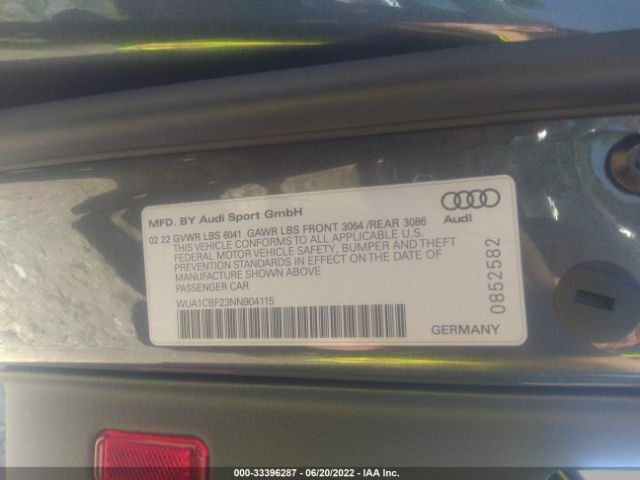 Photo 8 VIN: WUA1CBF23NN904115 - AUDI RS 6 AVANT 