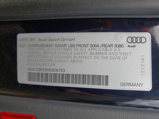 Photo 9 VIN: WUA1CBF25MN908763 - AUDI RS6 