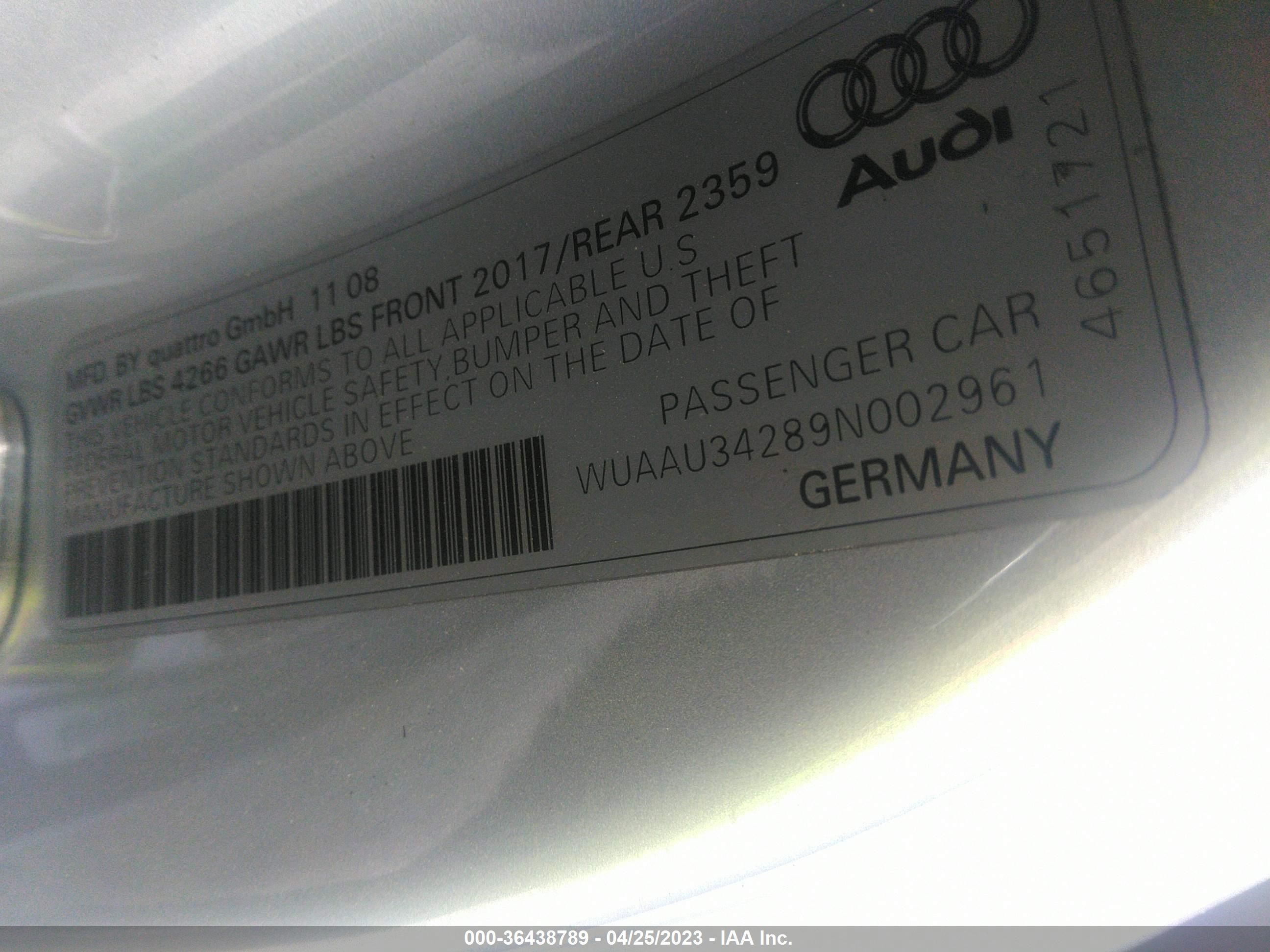 Photo 8 VIN: WUAAU34289N002961 - AUDI R8 