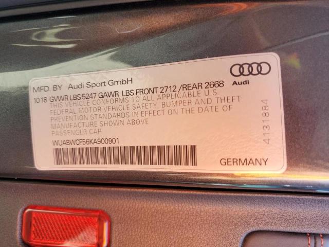 Photo 9 VIN: WUABWCF56KA900901 - AUDI RS5 