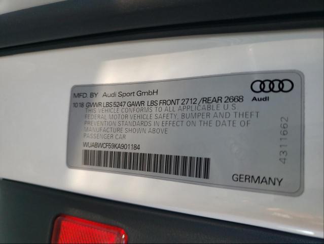 Photo 9 VIN: WUABWCF59KA901184 - AUDI RS5 