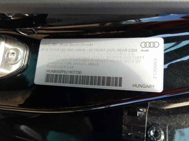 Photo 9 VIN: WUABWGFF9J1907730 - AUDI RS3 