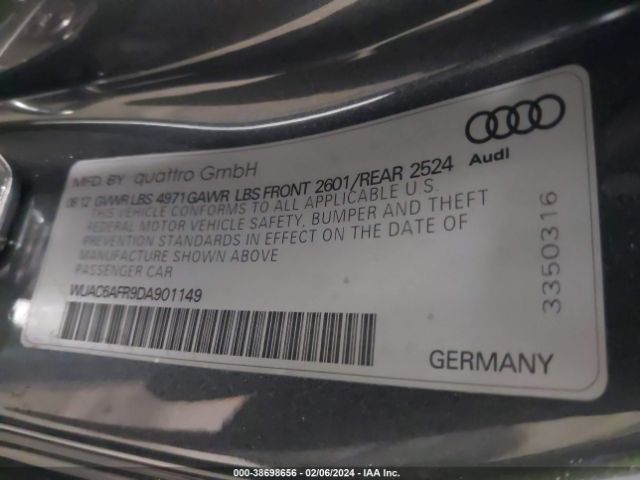 Photo 8 VIN: WUAC6AFR9DA901149 - AUDI RS 5 