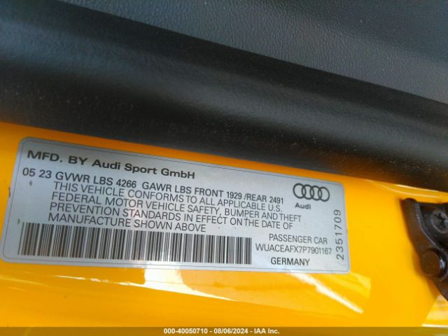 Photo 8 VIN: WUACEAFX7P7901167 - AUDI R8 