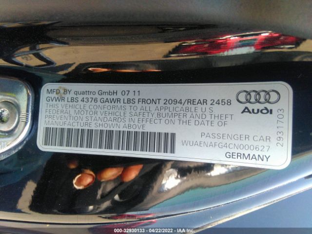 Photo 8 VIN: WUAENAFG4CN000627 - AUDI R8 