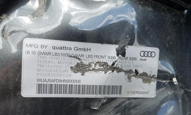 Photo 9 VIN: WUAJ5AFD8HN900006 - AUDI S8 