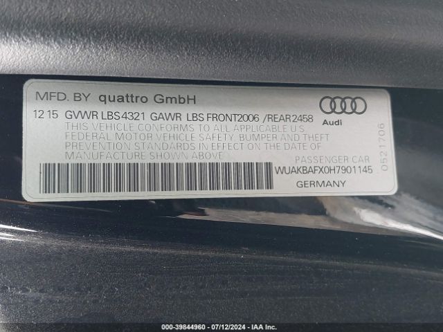 Photo 8 VIN: WUAKBAFX0H7901145 - AUDI R8 