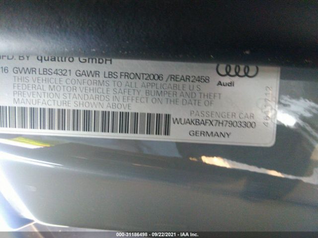 Photo 8 VIN: WUAKBAFX7H7903300 - AUDI R8 