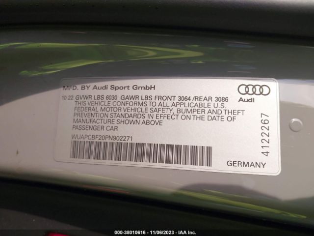 Photo 8 VIN: WUAPCBF20PN902271 - AUDI RS7 SPORTBACK 