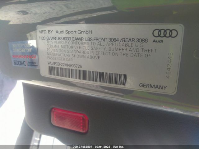 Photo 8 VIN: WUAPCBF22MN903725 - AUDI RS 7 SPORTBACK 