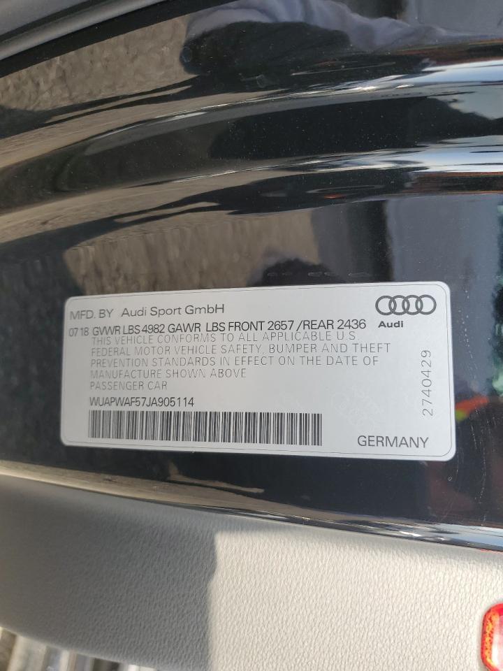 Photo 12 VIN: WUAPWAF57JA905114 - AUDI RS5 