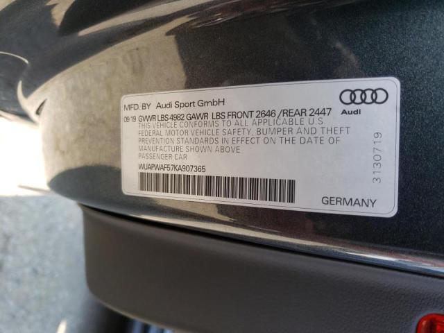 Photo 9 VIN: WUAPWAF57KA907365 - AUDI RS5 