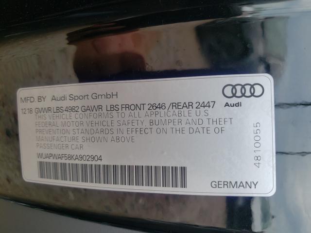 Photo 9 VIN: WUAPWAF58KA902904 - AUDI RS5 