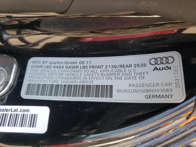 Photo 9 VIN: WUASUAFG0BN003089 - AUDI R8 4.2 QUA 