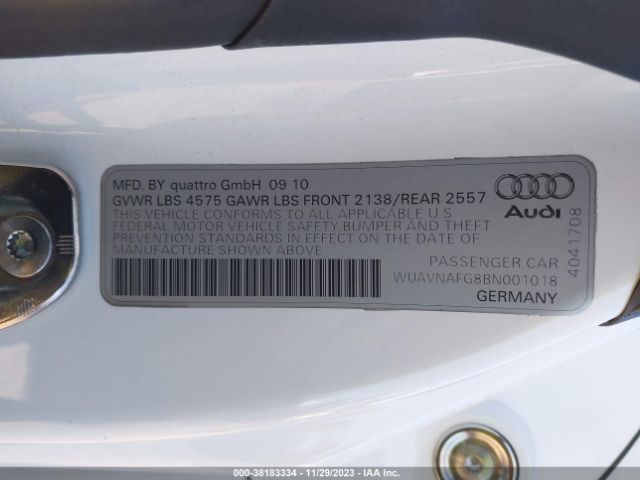 Photo 8 VIN: WUAVNAFG8BN001018 - AUDI R8 