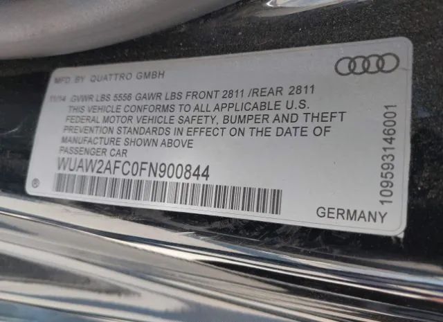 Photo 8 VIN: WUAW2AFC0FN900844 - AUDI RS7 