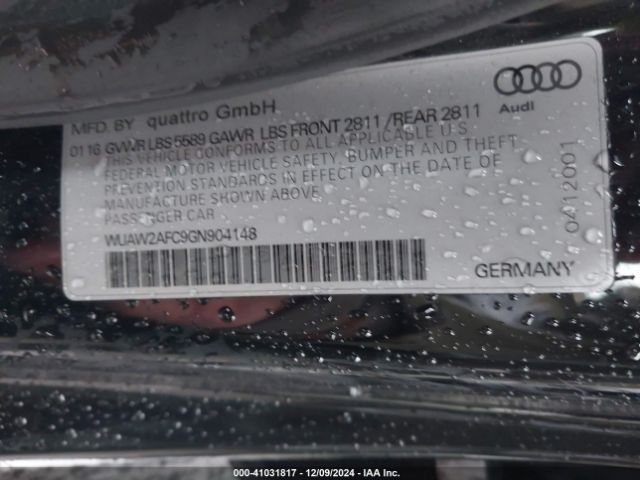 Photo 8 VIN: WUAW2AFC9GN904148 - AUDI RS 7 