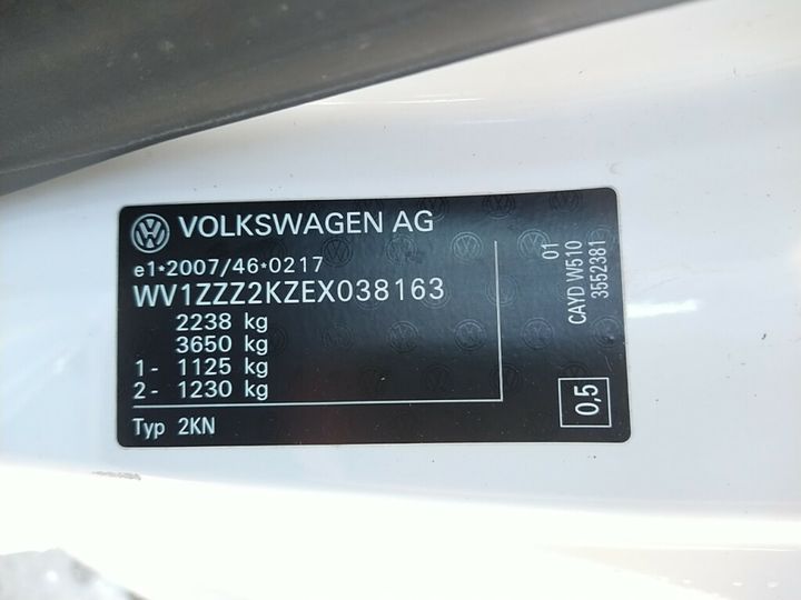 Photo 23 VIN: WV1ZZZ2KZEX038163 - VOLKSWAGEN CADDY 