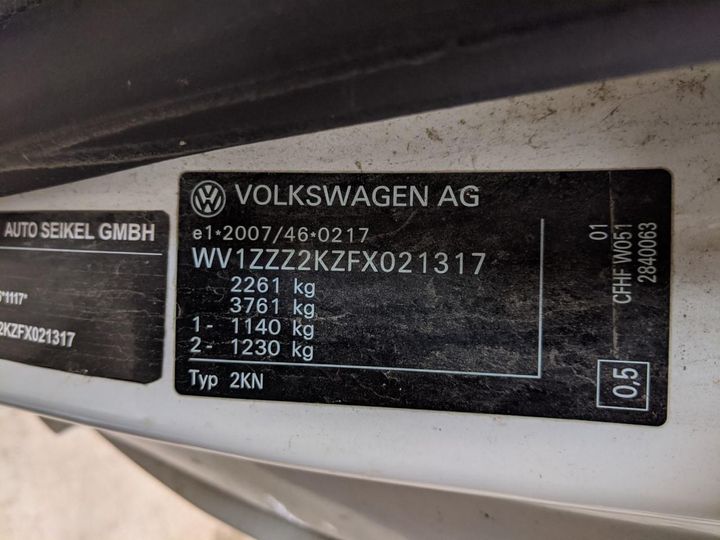 Photo 12 VIN: WV1ZZZ2KZFX021317 - VOLKSWAGEN CADDY 