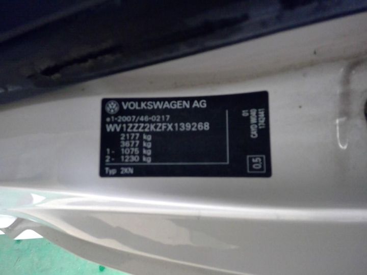 Photo 10 VIN: WV1ZZZ2KZFX139268 - VOLKSWAGEN CADDY 