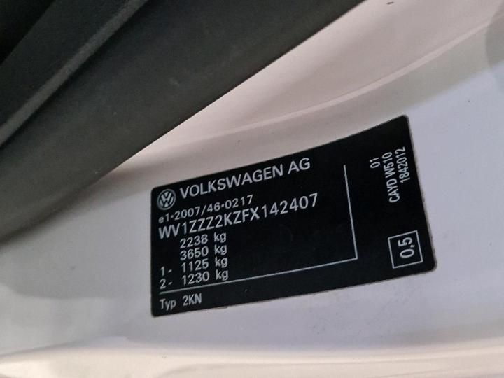 Photo 10 VIN: WV1ZZZ2KZFX142407 - VOLKSWAGEN CADDY MAXI 