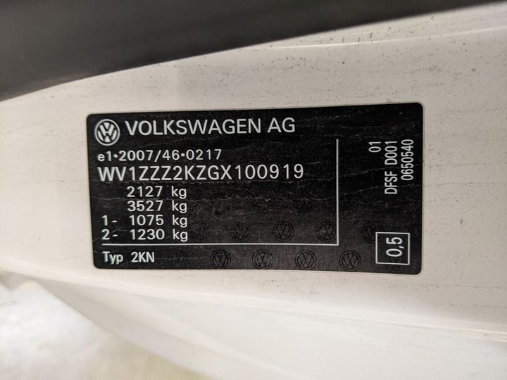 Photo 13 VIN: WV1ZZZ2KZGX100919 - VOLKSWAGEN CADDY 