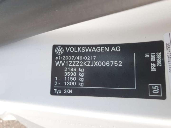 Photo 13 VIN: WV1ZZZ2KZJX006752 - VOLKSWAGEN CADDY 